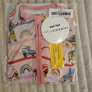 Little Sleepies | Retro Rollerskates | Newborn | NIB | Bamboo Zippy